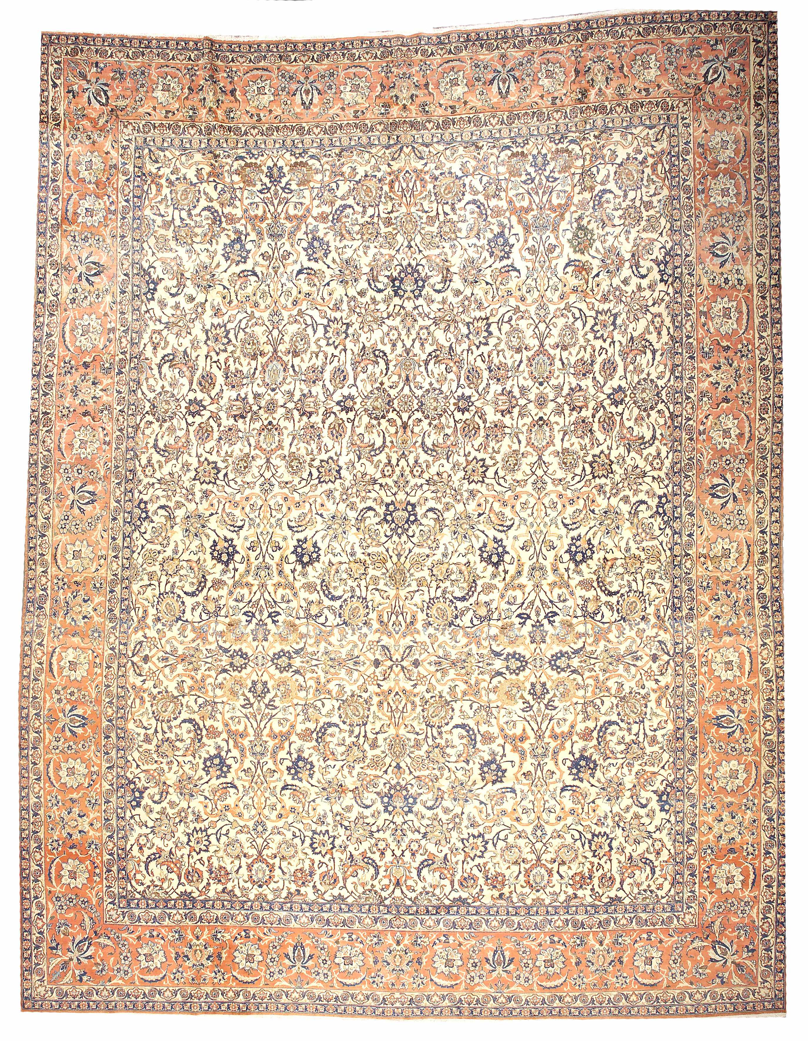 Appraisal: An Isphahan carpet Central Persia th centurysize approximately ft in