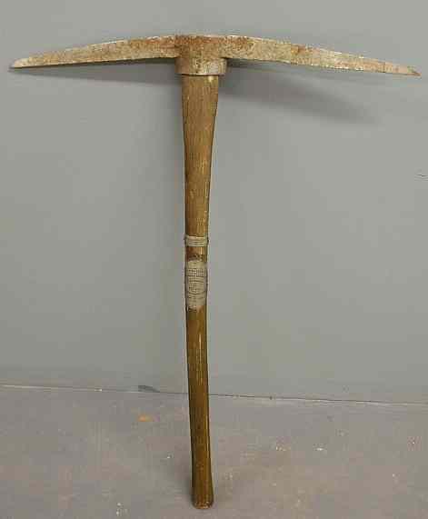 Appraisal: Presentation pickaxe Hon George deB Keim This pick used at