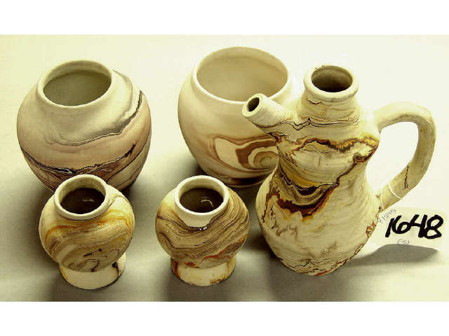 Appraisal: Collection of pieces of hand made pottery all stamped Nemadji