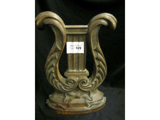 Appraisal: Cast Iron Doorstop of a Lyre