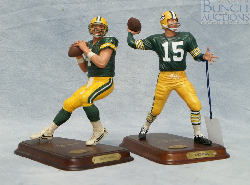 Appraisal: Danbury Mint Green Bay Packers football figures Ray Nitschke Paul