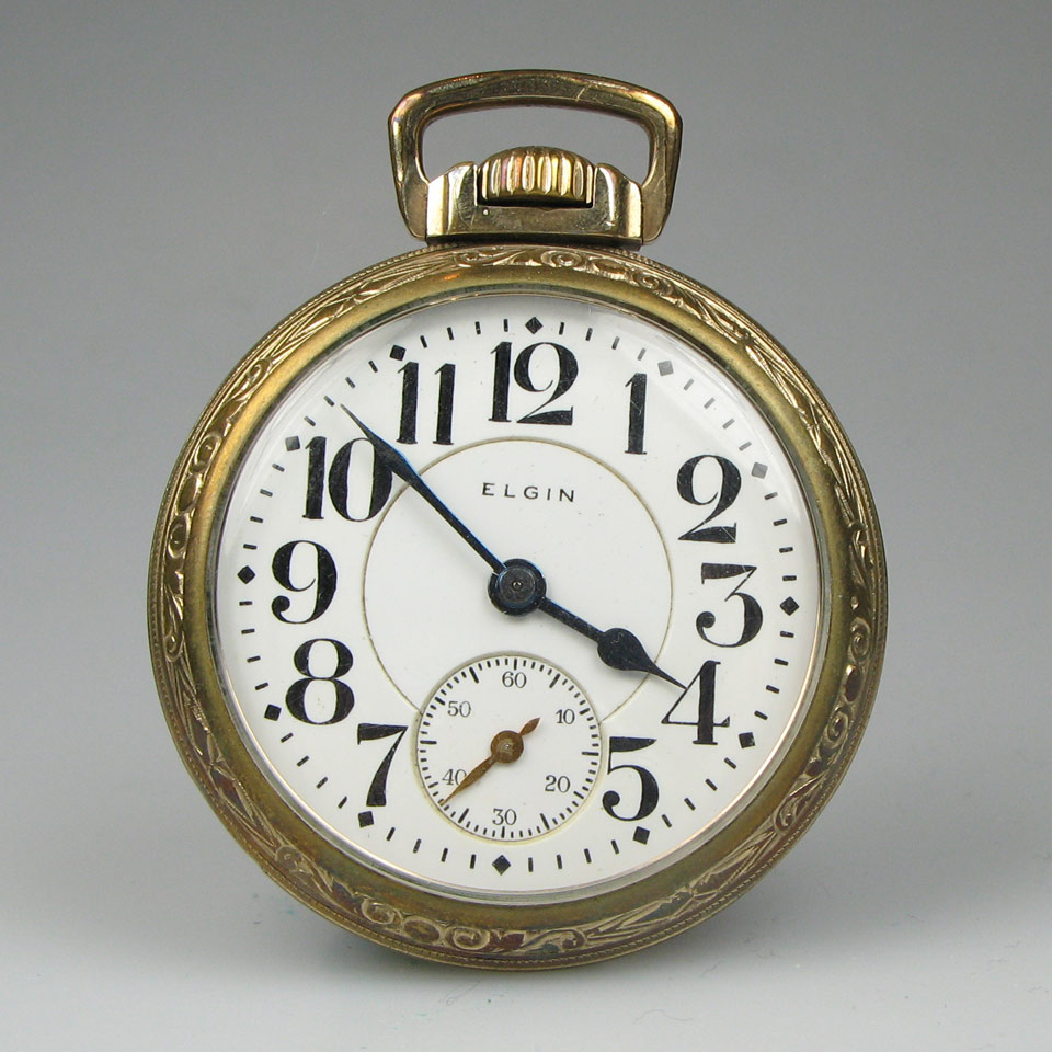 Appraisal: Elgin Openface Pocket Watch circa size jewel B W Raymond