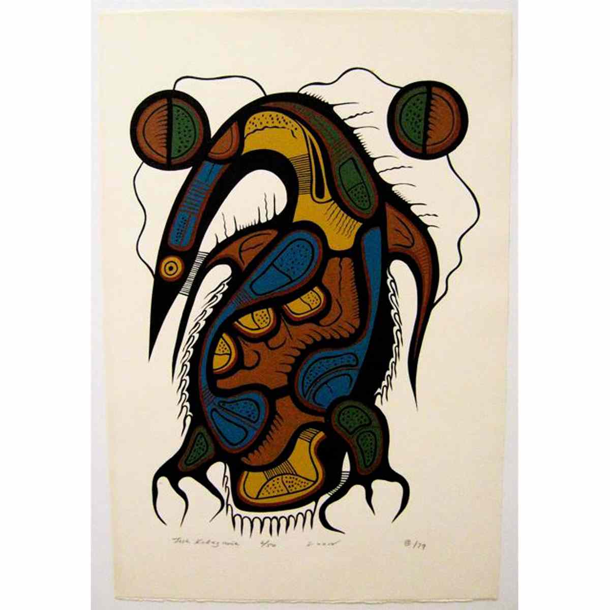 Appraisal: JOSHIM JOSH KAKEGAMIC NATIVE CANADIAN - LOON RELATIONSHIP TWO SILKSCREEN