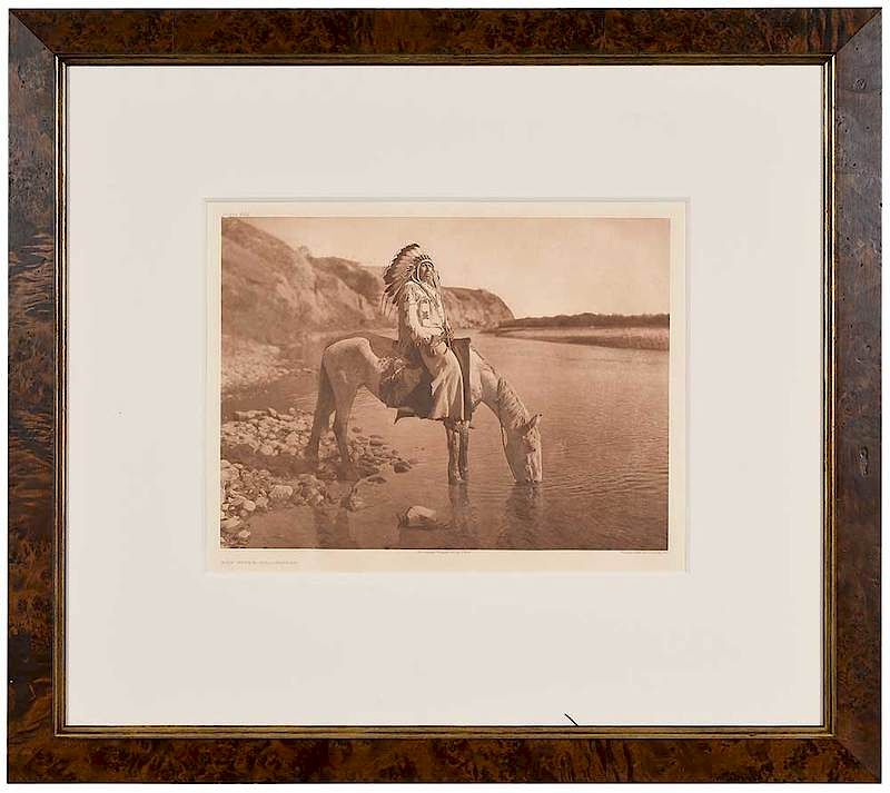 Appraisal: Edward Sherrif Curtis American - Bow River-Blackfoot plate photogravure on