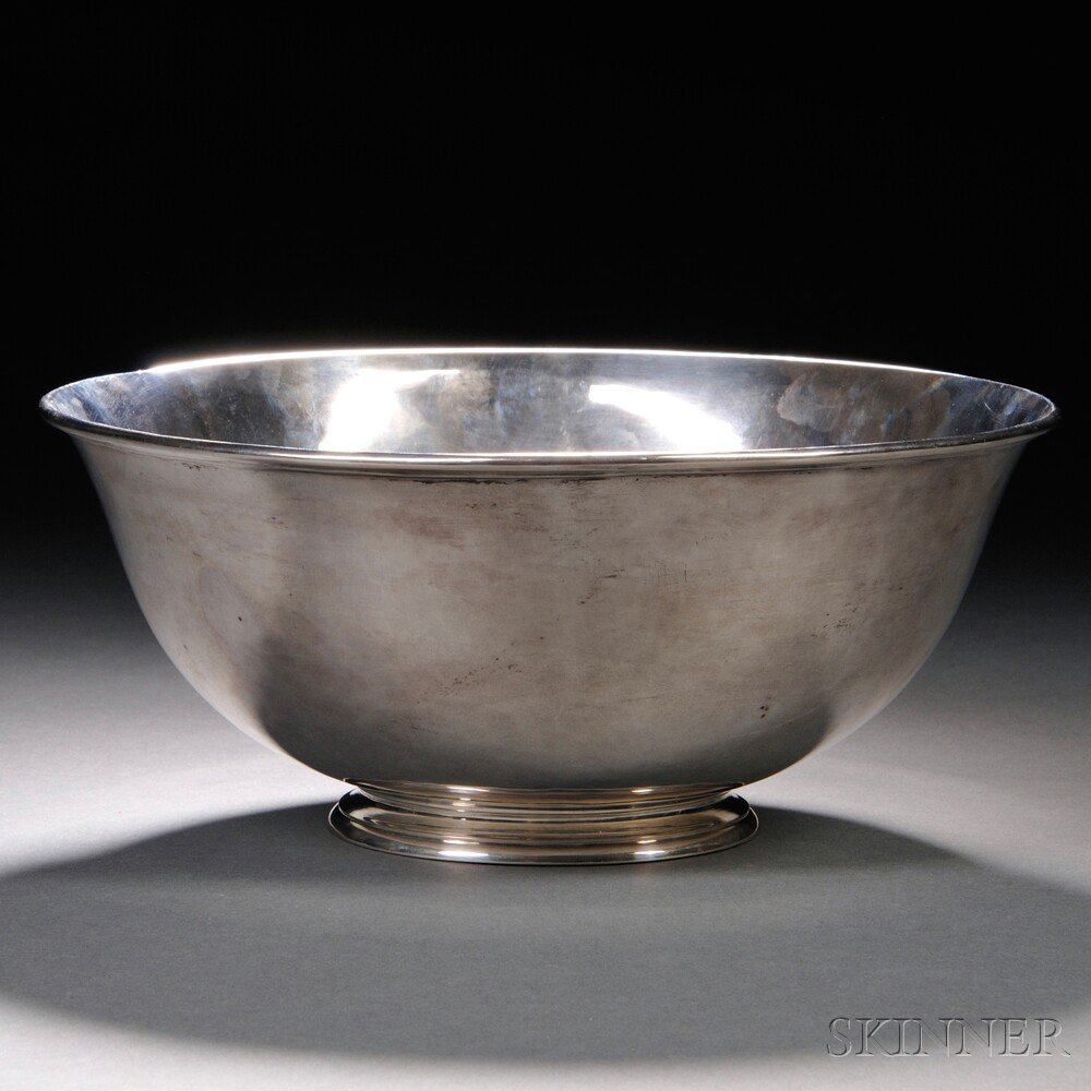 Appraisal: Arthur Stone Arts Crafts Sterling Silver Revere Bowl Gardner Massachusetts