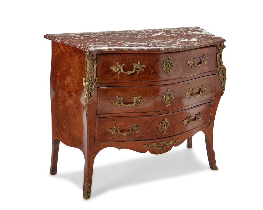 Appraisal: A French Louis XV-style commode Late th Early th Century