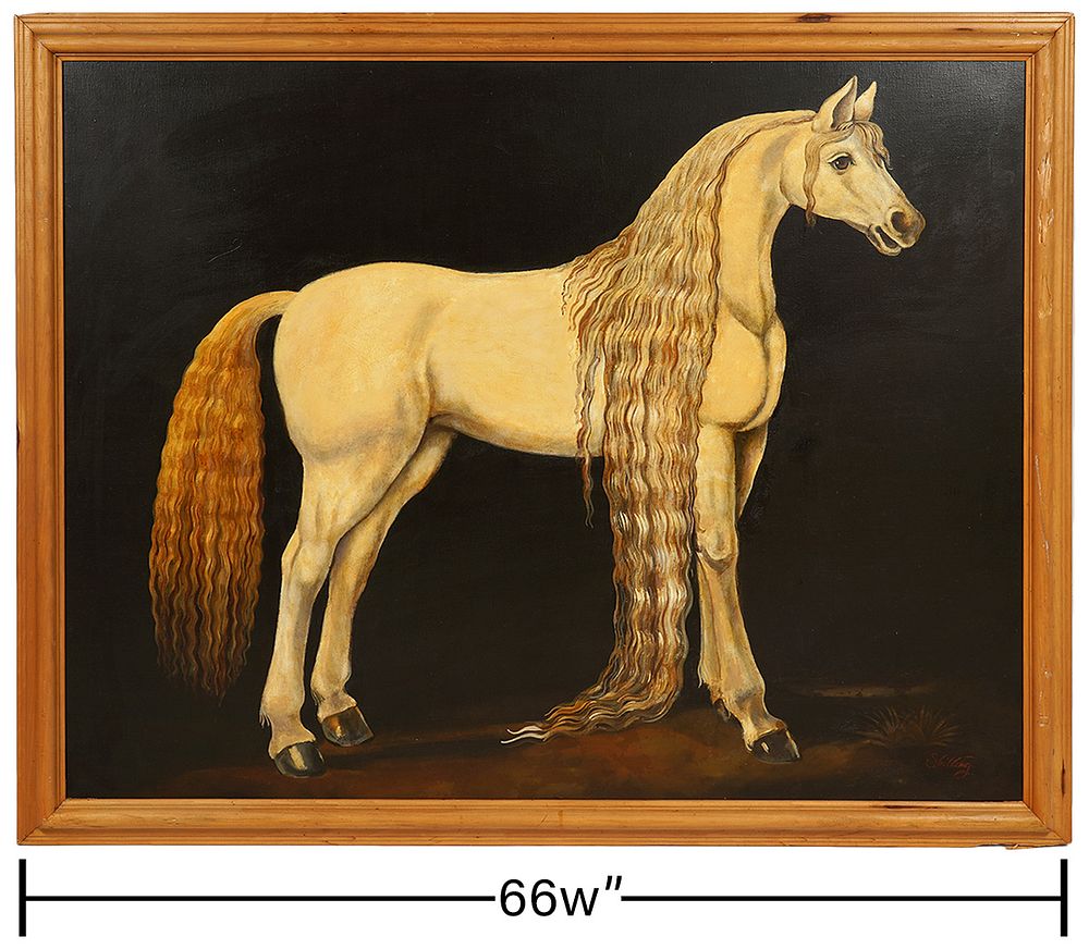 Appraisal: William Skilling 'Andalusian Horse' Large O C William Skilling American