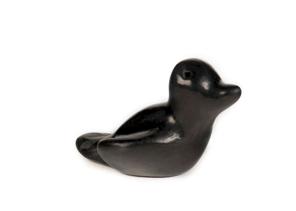 Appraisal: Ann Taliman Santa Clara Blackware Duck Ann Taliman Duck blackware