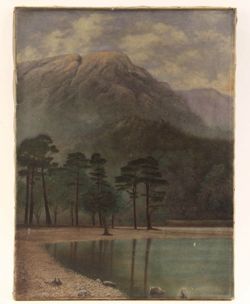 Appraisal: ROSCOE FROHOCK Germany MA - - Mountain Lake Scene with