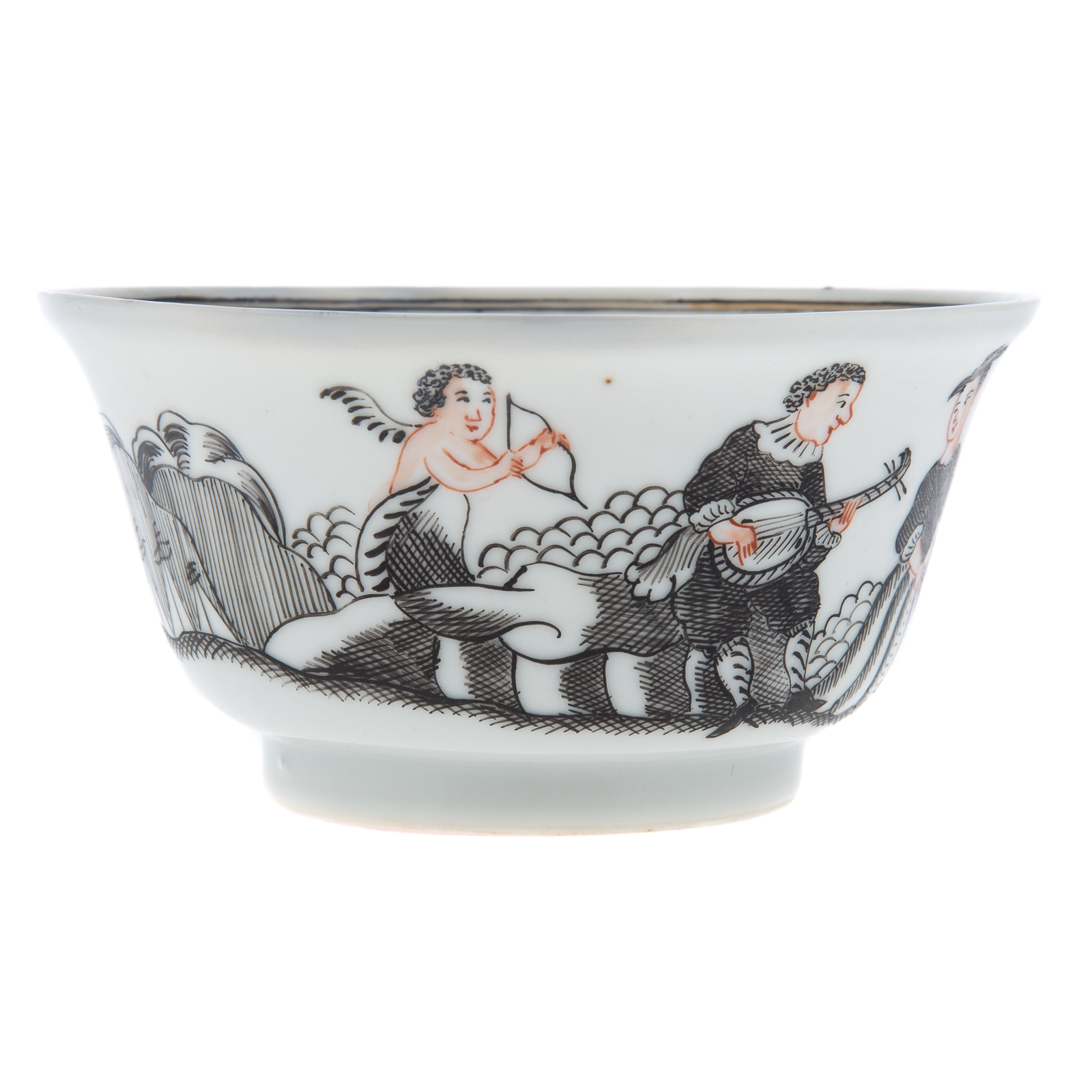 Appraisal: CHINESE EXPORT EUROPEAN SUBJECT BOWL A Chinese Export musical subject