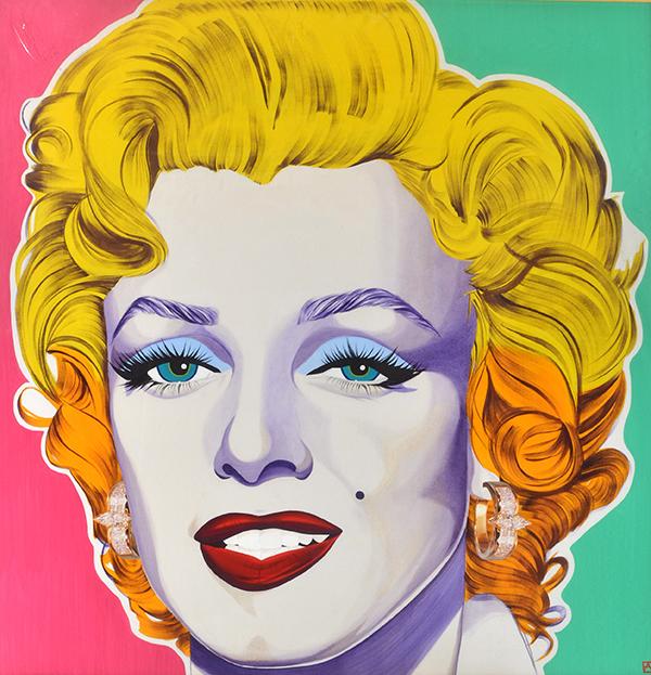 Appraisal: ARTIST UNKNOWN BORN TH CENTURY Marilyn Monroe mixed media on