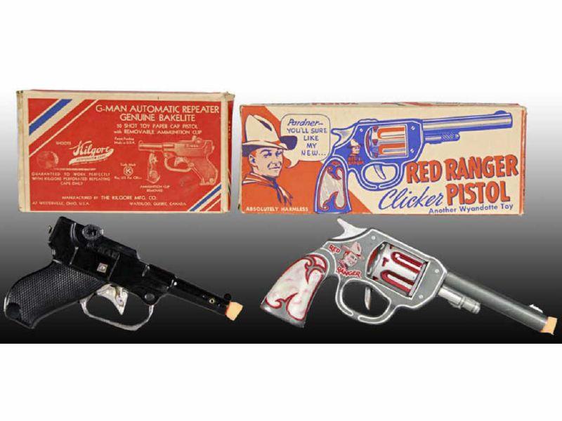 Appraisal: Lot of Kilgore and Wyandotte Toy Pistols with O Description