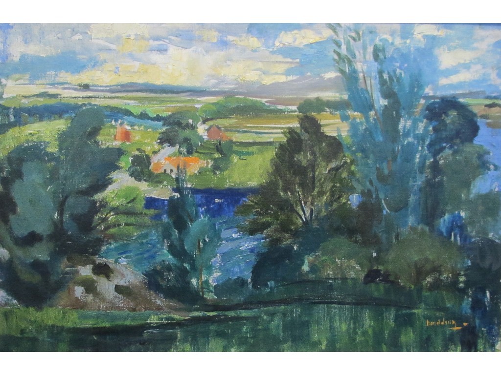 Appraisal: DAVID A DONALDSON - LANDSCAPE Oil on board signed x