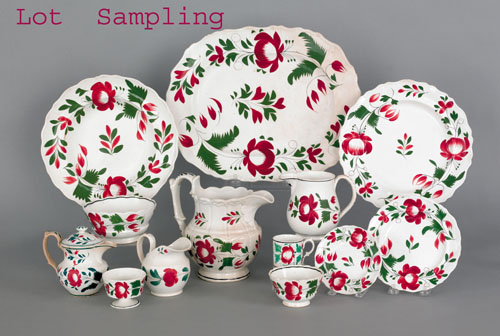 Appraisal: Staffordshire Adams Rose dinnerware th c to include sixteen -