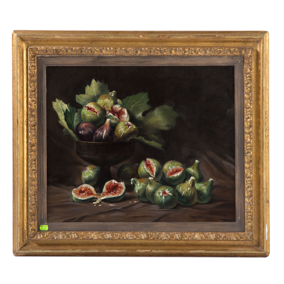 Appraisal: Joseph Sheppard Still Life with Figs oil Joseph Sherly Sheppard