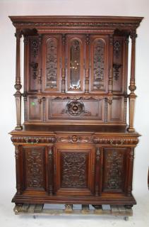 Appraisal: French Renaissance buffet in walnut French th century Renaissance buffet