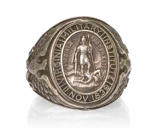 Appraisal: A Sterling Silver Virginia Military Institute Class Ring Dated November