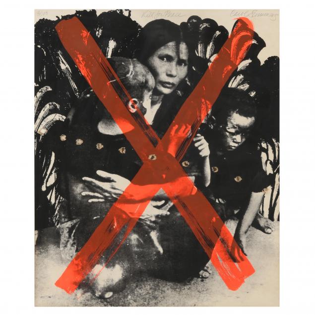 Appraisal: CAROL SUMMERS AMERICAN - KILL FOR PEACE Screenprint with punched