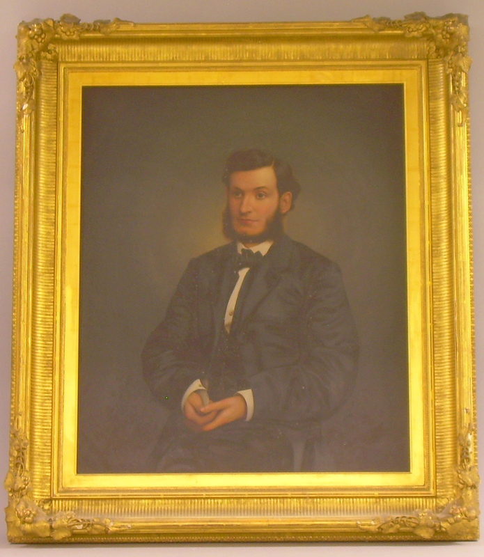 Appraisal: Gilt Framed th Century American Half-Length Portrait Photograph Enhanced with