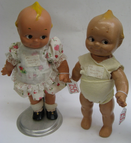 Appraisal: TWO KEWPIE DOLLS having composition jointed bodies molded painted blond