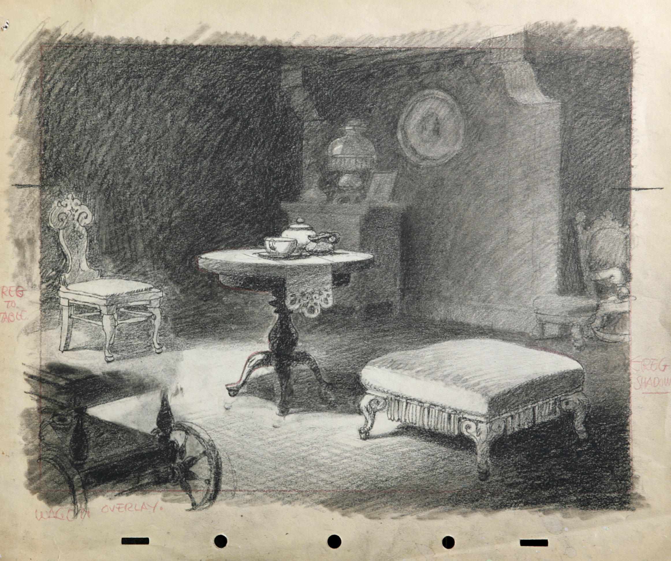 Appraisal: A Walt Disney preliminary drawing from The Adventures of Ichabod