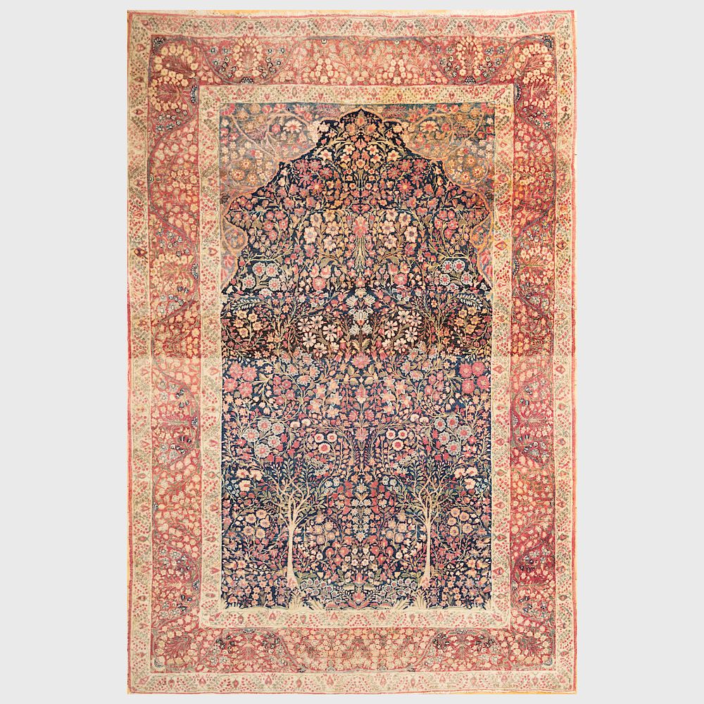 Appraisal: Persian Tabriz Tree of Life Rug ft in x ft