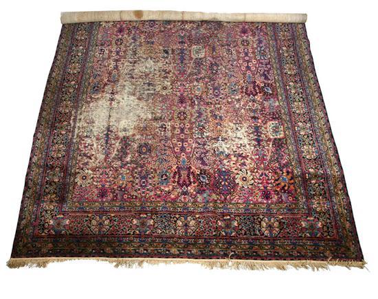 Appraisal: ROOMSIZE KARISTAN RUG Floral decorated with polychrome pastels ' x