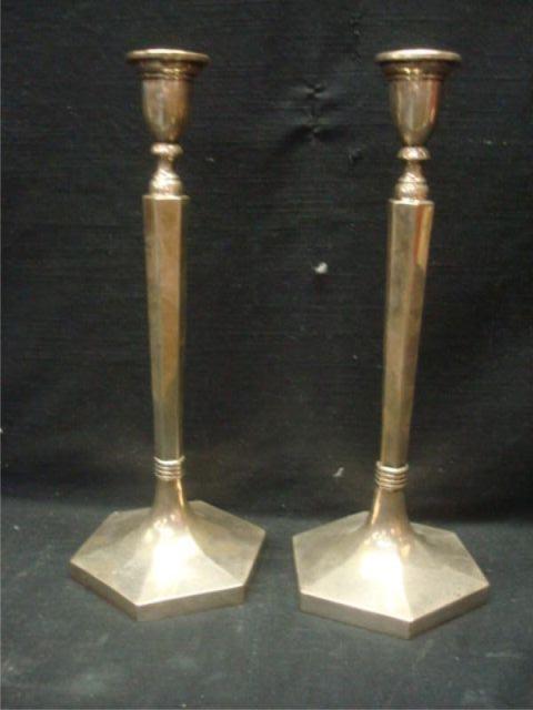 Appraisal: Sterling Pair of Candlesticks Not weighted From an East st