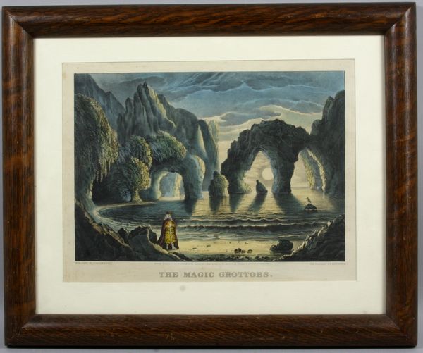 Appraisal: Currier Ives 'The Magic Grottoes' lithograph x x framed and