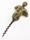 Appraisal: CORKSCREW - Rare th c cast brass figural cork screw