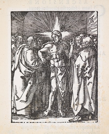 Appraisal: ALBRECHT D RER Doubting Thomas Woodcut circa - x mm