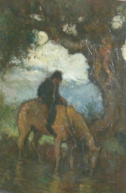 Appraisal: Eugene Higgins American - Man on a Horse Estimate -