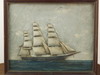 Appraisal: PAINTED BAS RELIEF CARVING - Ships portrait of the 'Flying