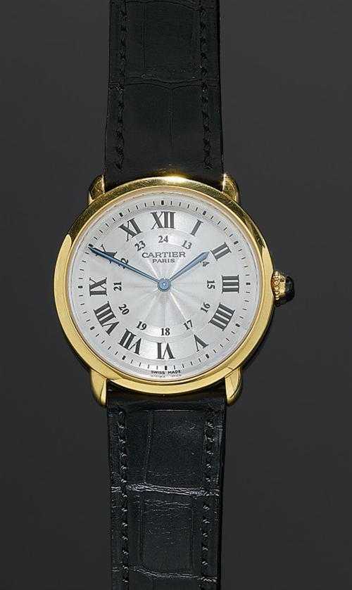 Appraisal: WRISTWATCH CARTIER RONDE COLLECTION PRIV E Yellow gold Round case