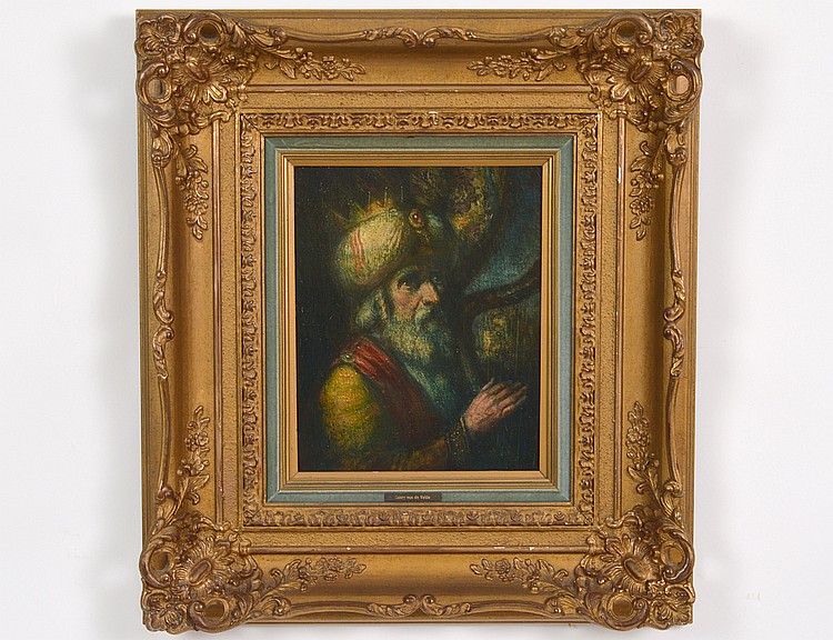 Appraisal: HENRI VELDE DUTCH - King David with Harp Unsigned Oil