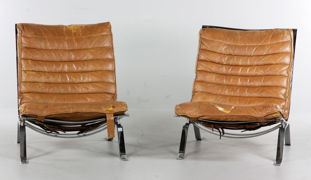 Appraisal: - Pr Arne Norell Lounge Chairs Pair of lounge chairs