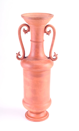 Appraisal: CHELSEA KERAMIC ART WORKS Tall urn of burnished red clay