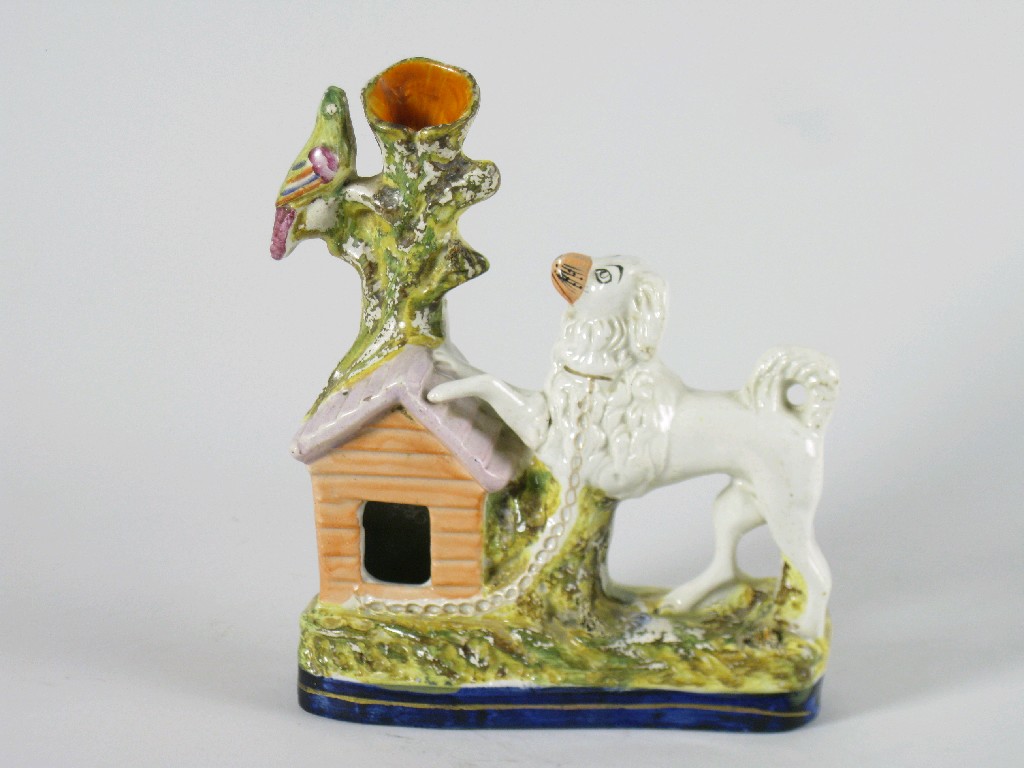 Appraisal: A th Century Staffordshire Spill Vase formed as a Poodle