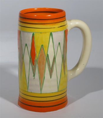 Appraisal: Original Bizarre' a Clarice Cliff tankard painted in shades of