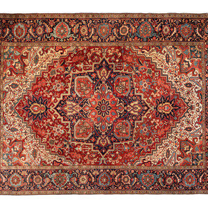 Appraisal: A Heriz Wool Rug th Century feet inches x feet