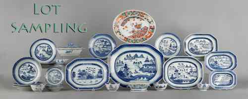 Appraisal: Thirty-six pieces of Canton porcelain th c together with a