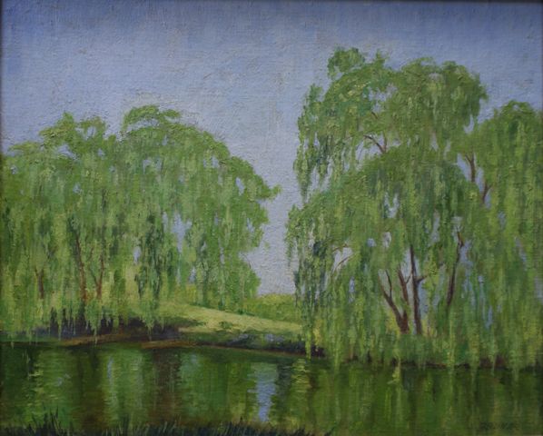 Appraisal: Twentieth Century School Willows on the Wolonglo oil on canvas