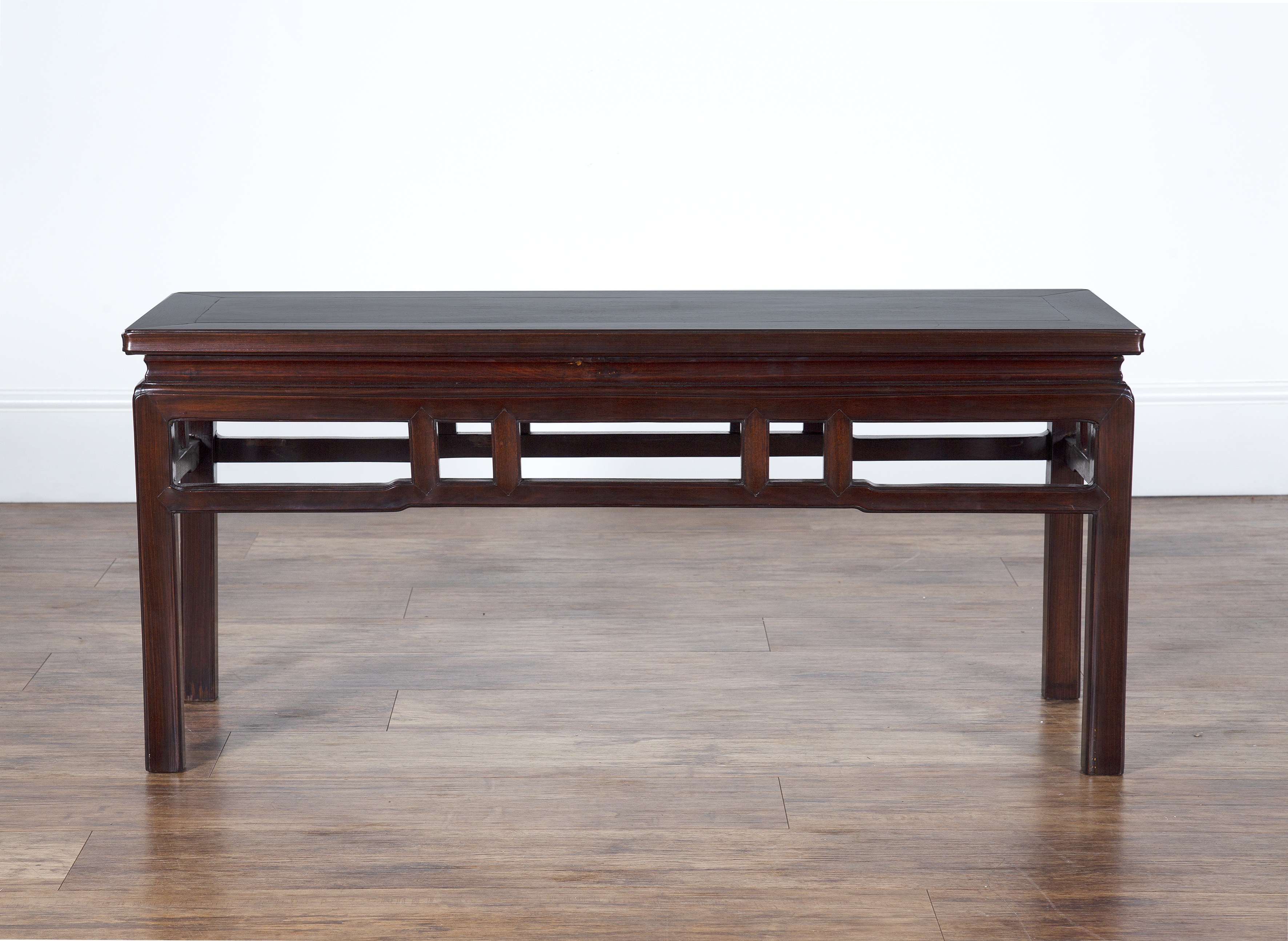 Appraisal: Hardwood low table Chinese circa of rectangular th Century classical