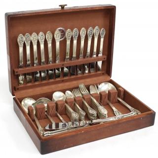 Appraisal: Dragsted Danish Modern Silver Flatware Set for Mid-century sterling silver