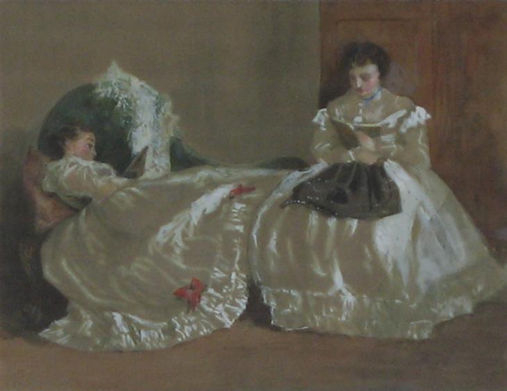 Appraisal: THOMAS GRAY Afternoon Rest two ladies reclining in a drawing