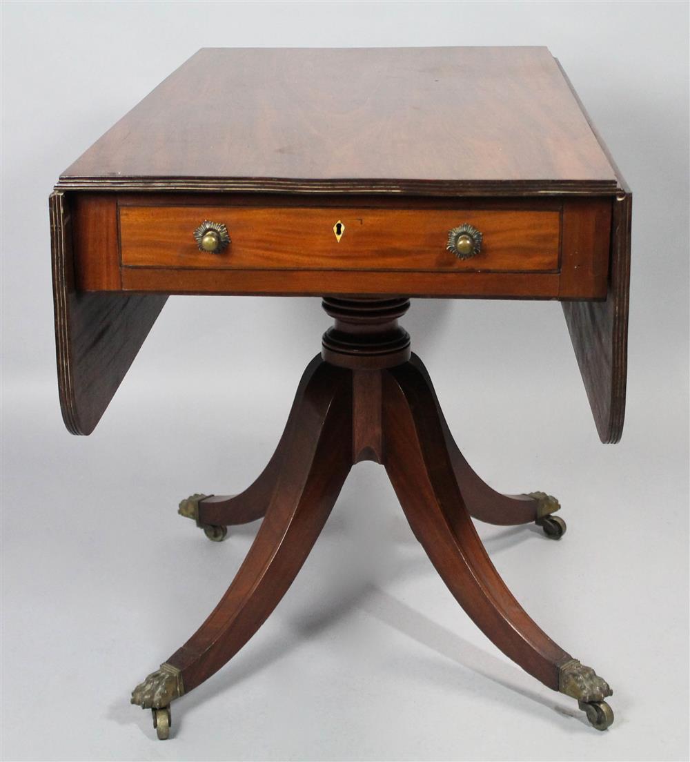 Appraisal: ENGLISH REGENCY INLAID MAHOGANY PEMBROKE TABLE having a rectangular top