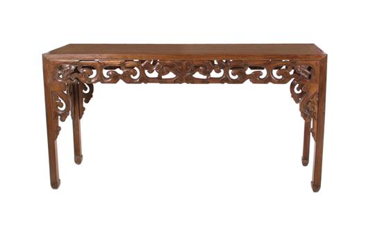 Appraisal: Chinese carved hardwood altar table late th early th century