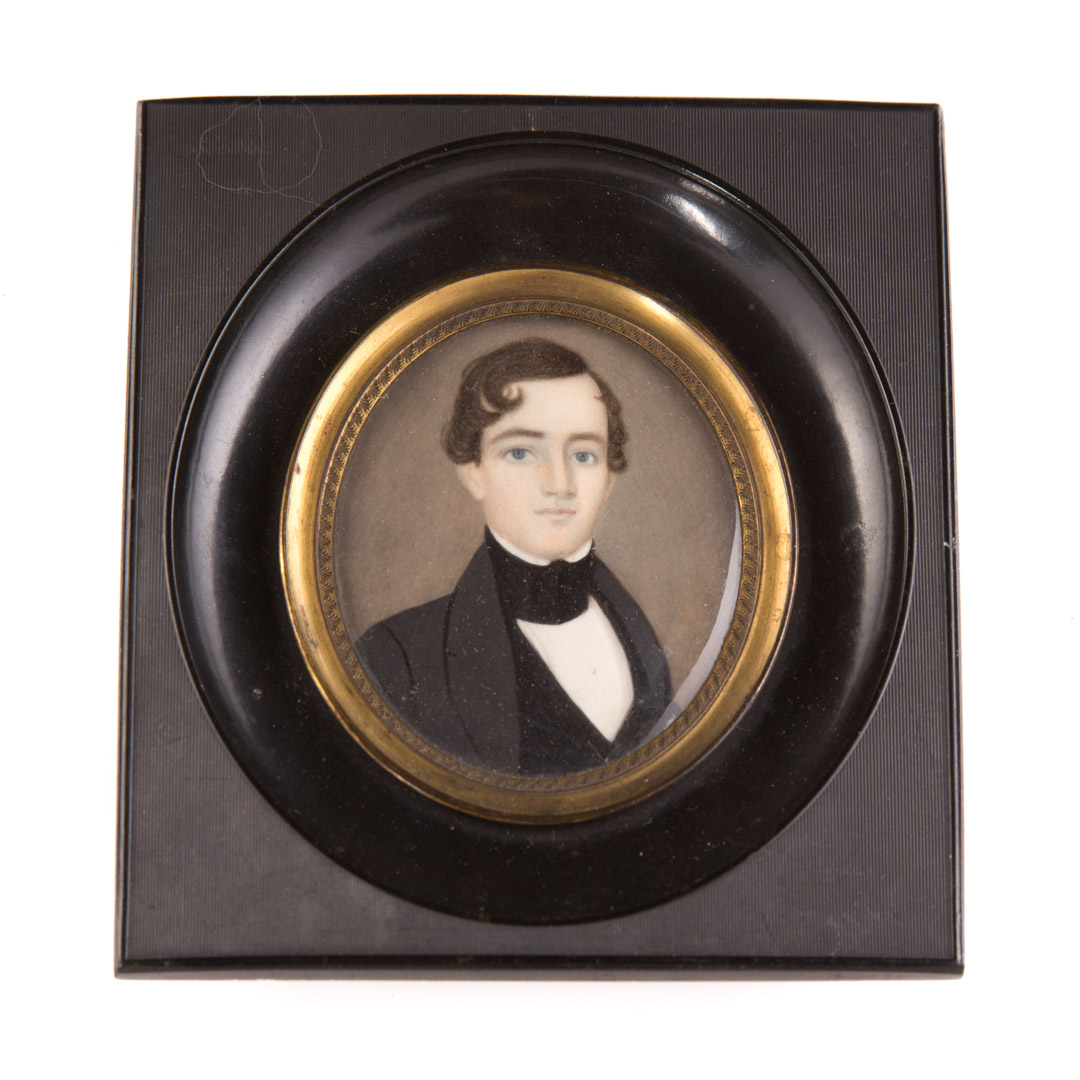 Appraisal: American School th century portrait miniature circa portrait miniature of