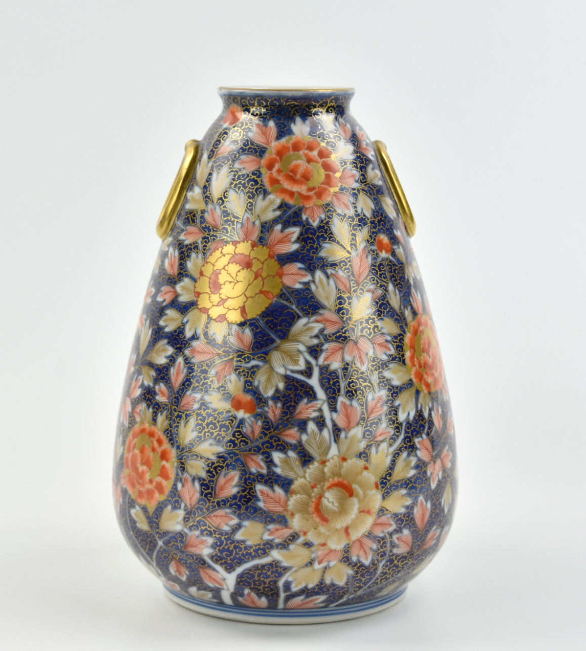 Appraisal: Japanese th C Fukagawa ware vase painted with iron red