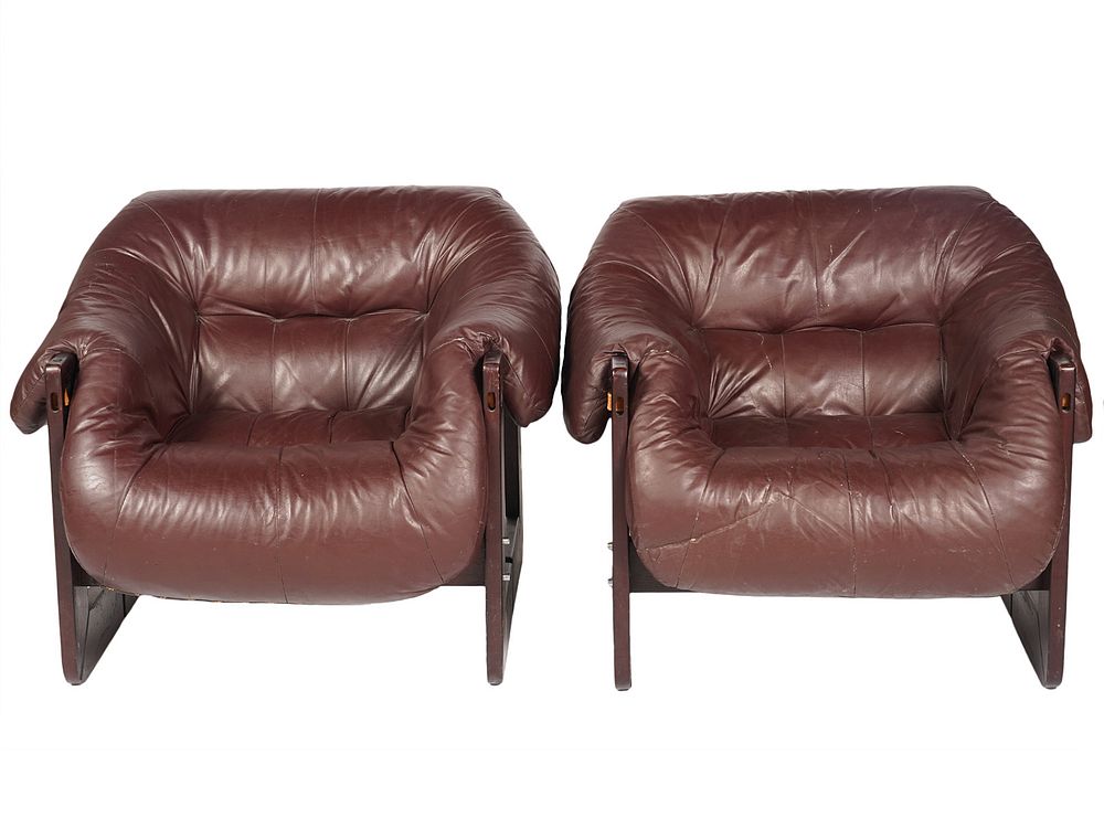 Appraisal: Pr Percival Lafer Leather MP- Lounge Chairs Chairs Percival Lafer